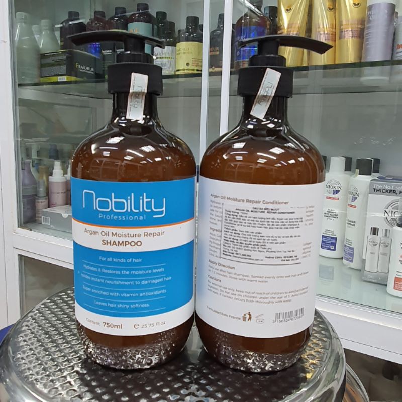 GỘI XẢ NOBILITY AGAN OIL 750ML X 2
