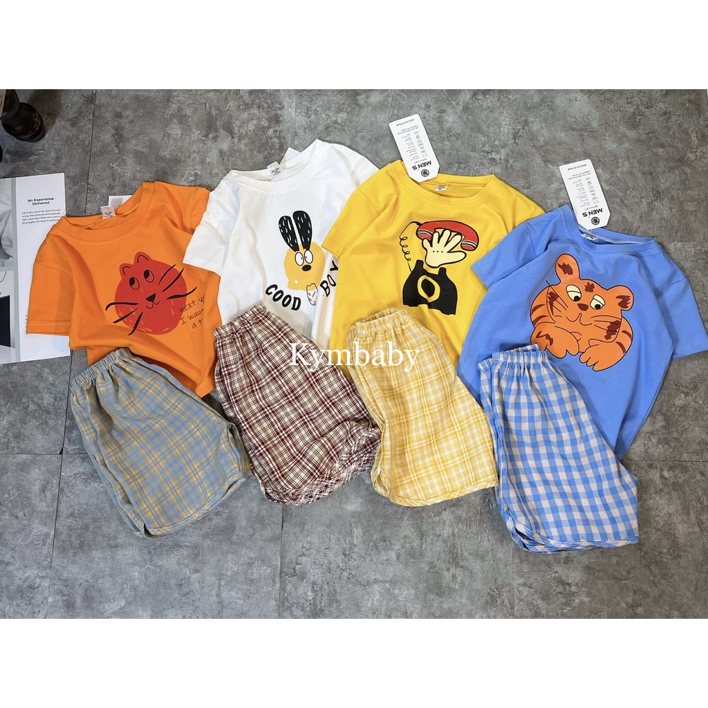 Set bộ thun cotton phối kẻ sọc cho bé S730 [Form nhỏ hơn 1 size]