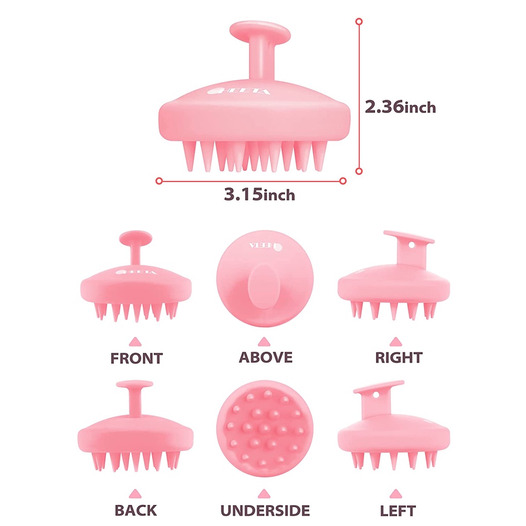 Lược gội đầu massage HEETA dòng full silicone nguyên khối cao cấp nhất