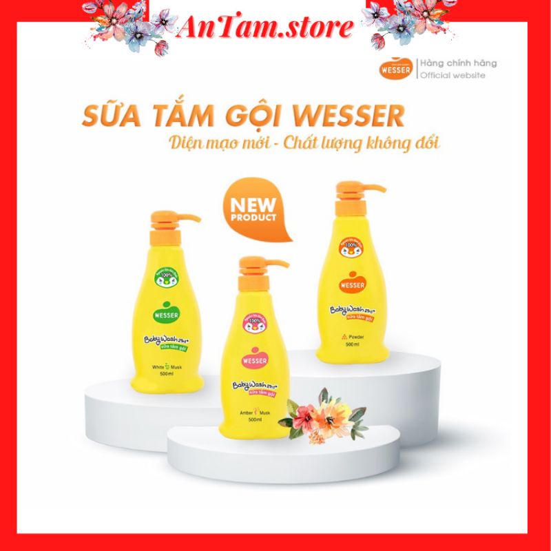 Sữa tắm gội Wesser. Sữa tắm gội cho bé wesser
