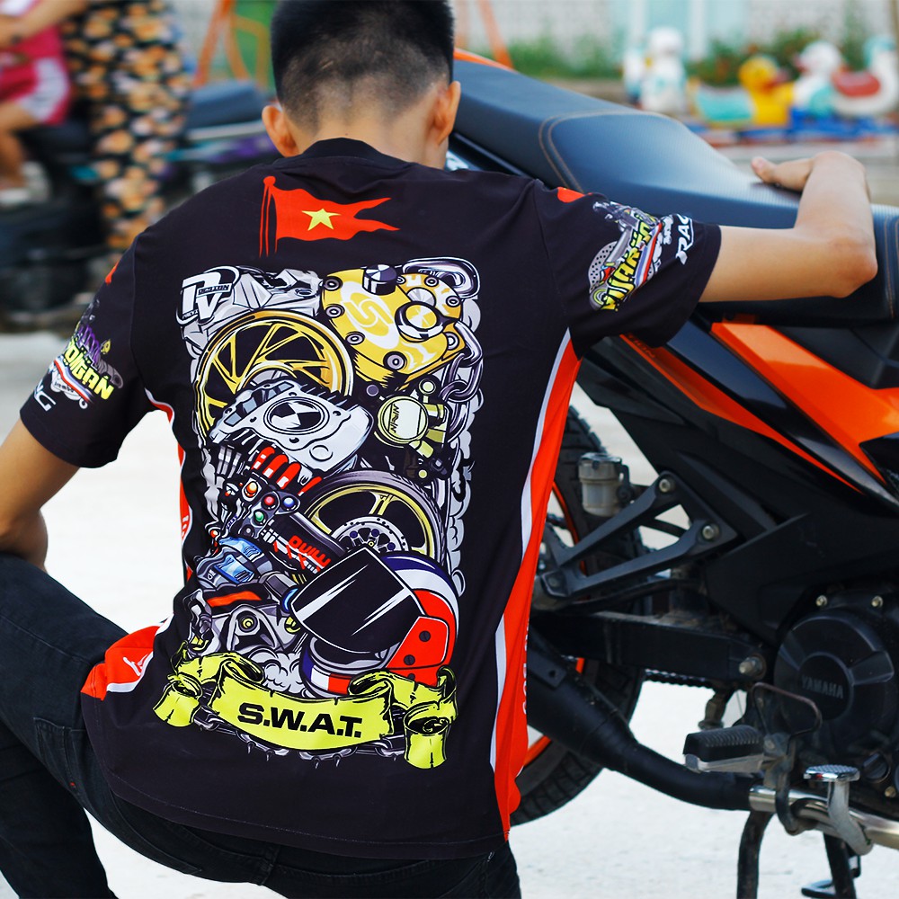 Áo Thun Xe Đua Racing Boy Việt Nam Chibi 3D Mực chuẩn không lem ⚡ FREESHIP ⚡
