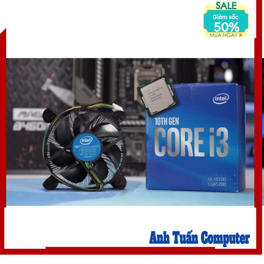 Combo CPU Intel Core i3-10100 + Mainboard Bo Mạch Chủ Gigabyte H410M DS2V- Hàng Chính Hãng