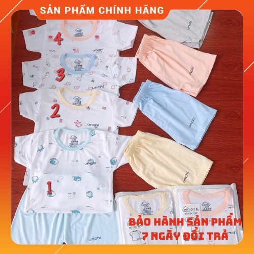 Bộ Quần Áo Cộc Tay Unchi Họa Tiết Quần Màu Mềm Mịn, Thoáng Mát. [CHUẨN UNCHI] (CT4)