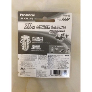 Pin Panasonic 3A - AAA Alkaline LR03T-1.5V, Pin đũa Pin kiềm (HÀNG CHÍNH HÃNG THÁI LAN)
