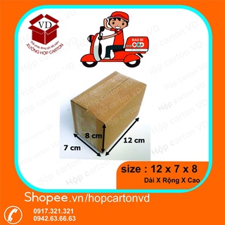Hộp carton đóng hàng 12*7*8