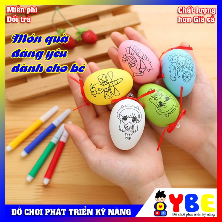 Bộ đồ chơi sáng tạo trứng tô màu kèm 4 bút tô màu là món quà dễ thương cho các bé từ 36 tháng tới 10 tuổi