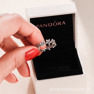 Pandora Ring silver Pandora Daisy Flower Sea Ring woman Index Ring Sterling Silver 925
