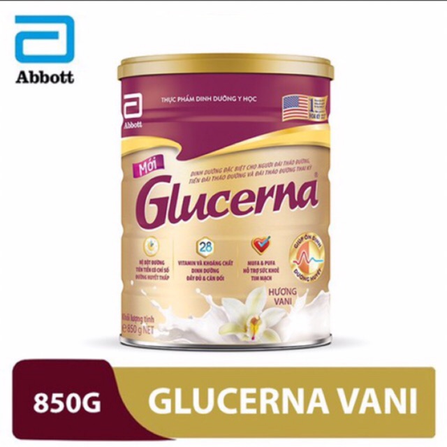 Sữa Glucerna Vani 850g ( Sữa tiểu đường )