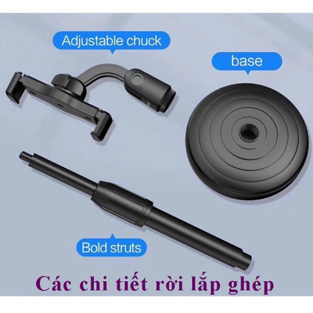 Giá đỡ điện thoại xoay 360 độ kẹp điện thoại đa năng