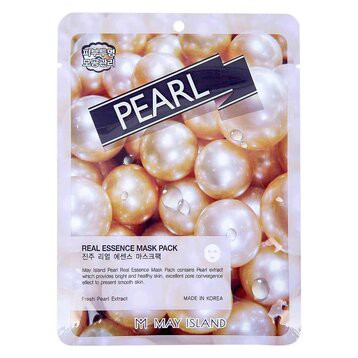 Mặt Nạ May Island Tinh Chất Ngọc Trai Sáng Da 25ml Real Essence Mask Pack #Pearl #8