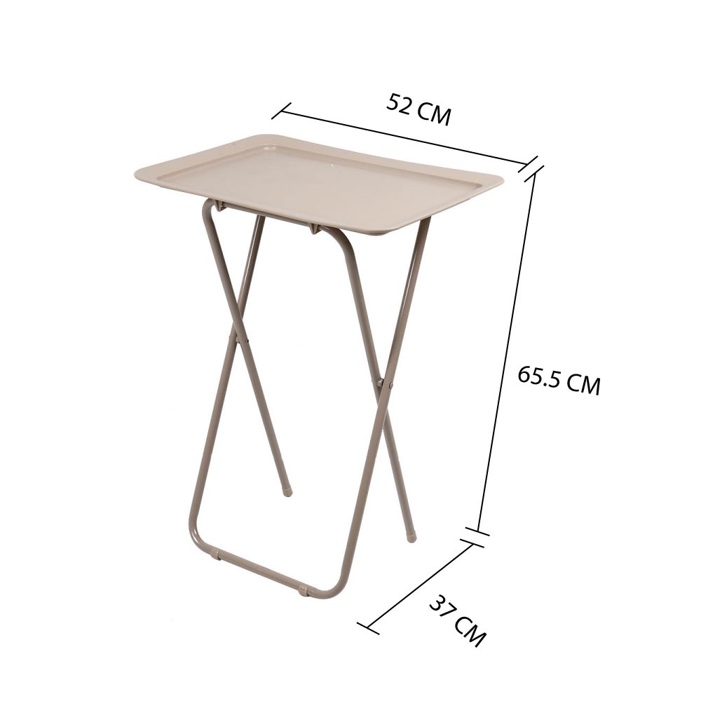 [Mã BMLTA50 giảm 10% đơn 150K] HomeBase FURDINI Bàn gấp bằng nhựa/thép Thái Lan W52xD37xH65.5 Cm màu nâu