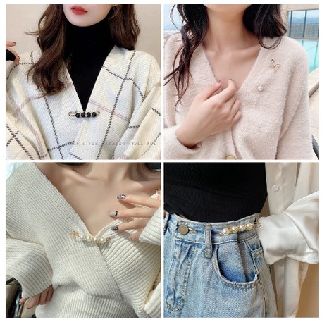 Kim tây Kim băng đính hạt- Gim cài thắt lưng/váy/cổ áo đa năng siêu xinh