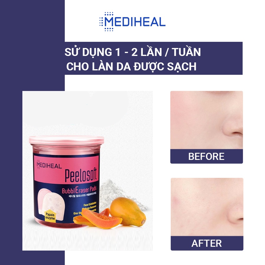 Hộp 20 Miếng Tẩy Tế Bào Chết Mediheal Peelosoft Bubbl Eraser Pads 20 pads