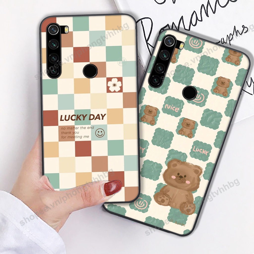 Ốp lưng Xiaomi Redmi Note 8 / Note 8 Pro in mẫu gấu bo viền , smile mặt cười cực cute đẹp