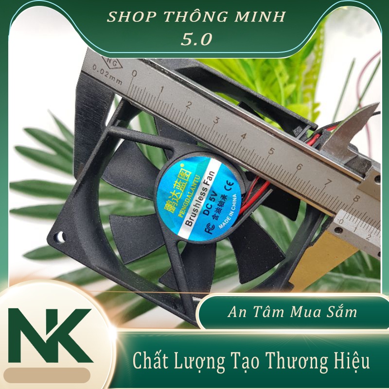 Quạt Tản Nhiệt 5V 8x8CM 3200RPM 2 Chân Quạt làm mát điện thoại máy tính ShopThongMinh