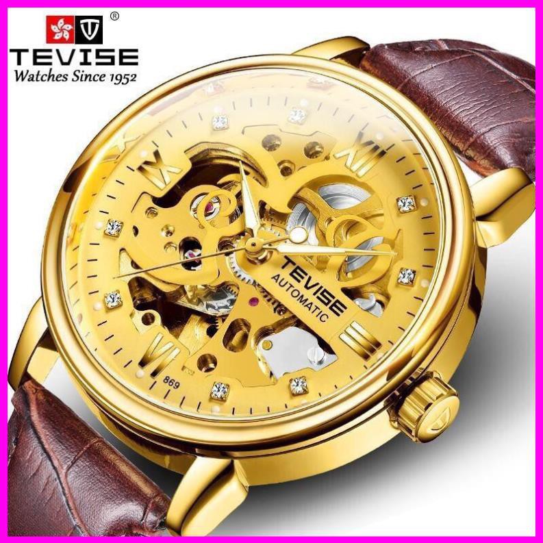 [Hàng xịn] Đồng hồ nam dây da cao cấp automatic tevise chính hãng (tặng kèm hộp) | BigBuy360 - bigbuy360.vn