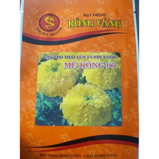 Hạt giống vạn thọ thái lùn f1 - nhị xanh mekong 06 rồng vàng goi 1g
