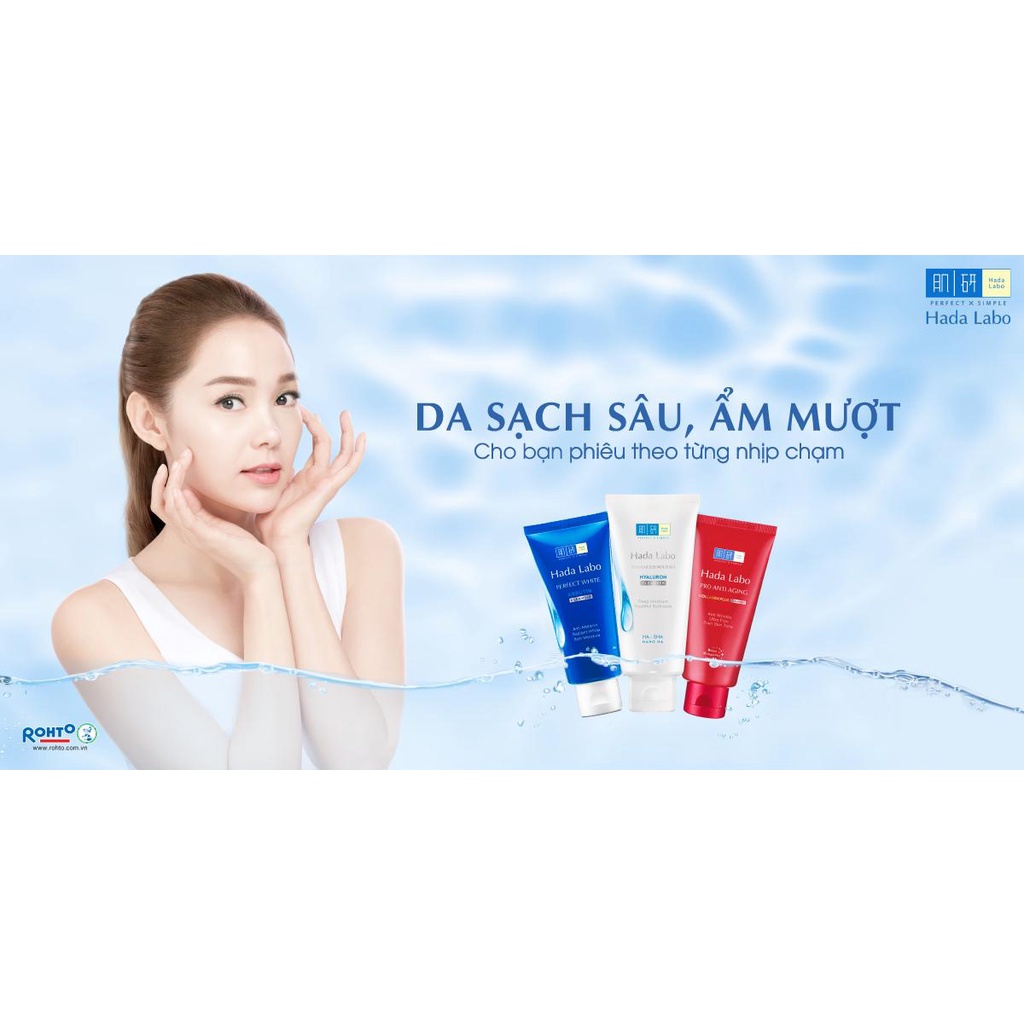 Kem Rửa Mặt Hada Labo Dưỡng Ẩm, Sáng Da, Ngừa Lão Hóa 80g Nhật Bản