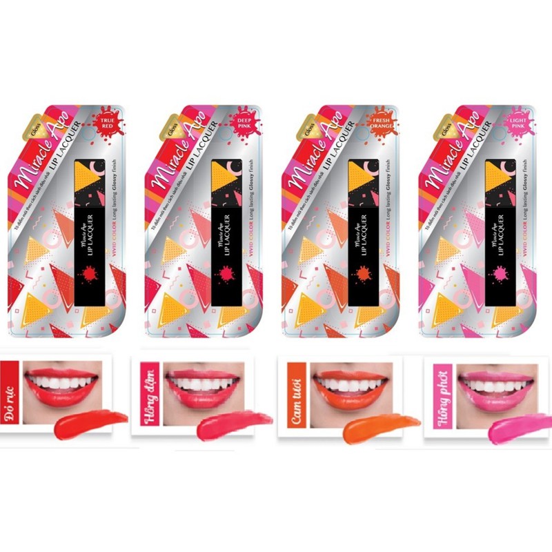 Son Kem Dạng Bóng Miracle Apo Lip Lacquer 3ml