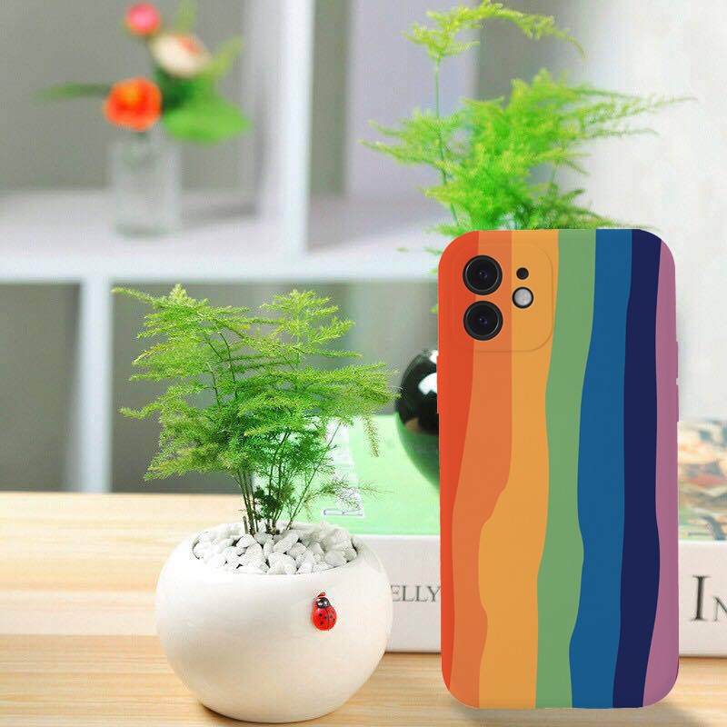 Ốp điện thoại tpu màu cầu vồng cho IPhone 11 Pro Max XS Max XR X/XS 66S 7 8 8+ SE 2020 | BigBuy360 - bigbuy360.vn