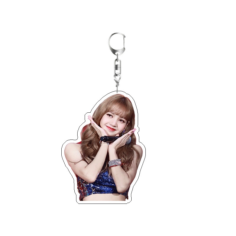 Móc Khóa Hình Lisa BLACKPINK BP Hai Mặt acrylic