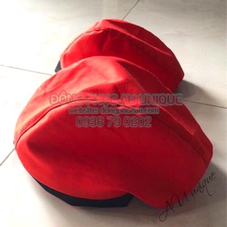 AU UNIQUE_ Nón Bếp Nam, Nữ Màu Đỏ kaki Nhuyễn