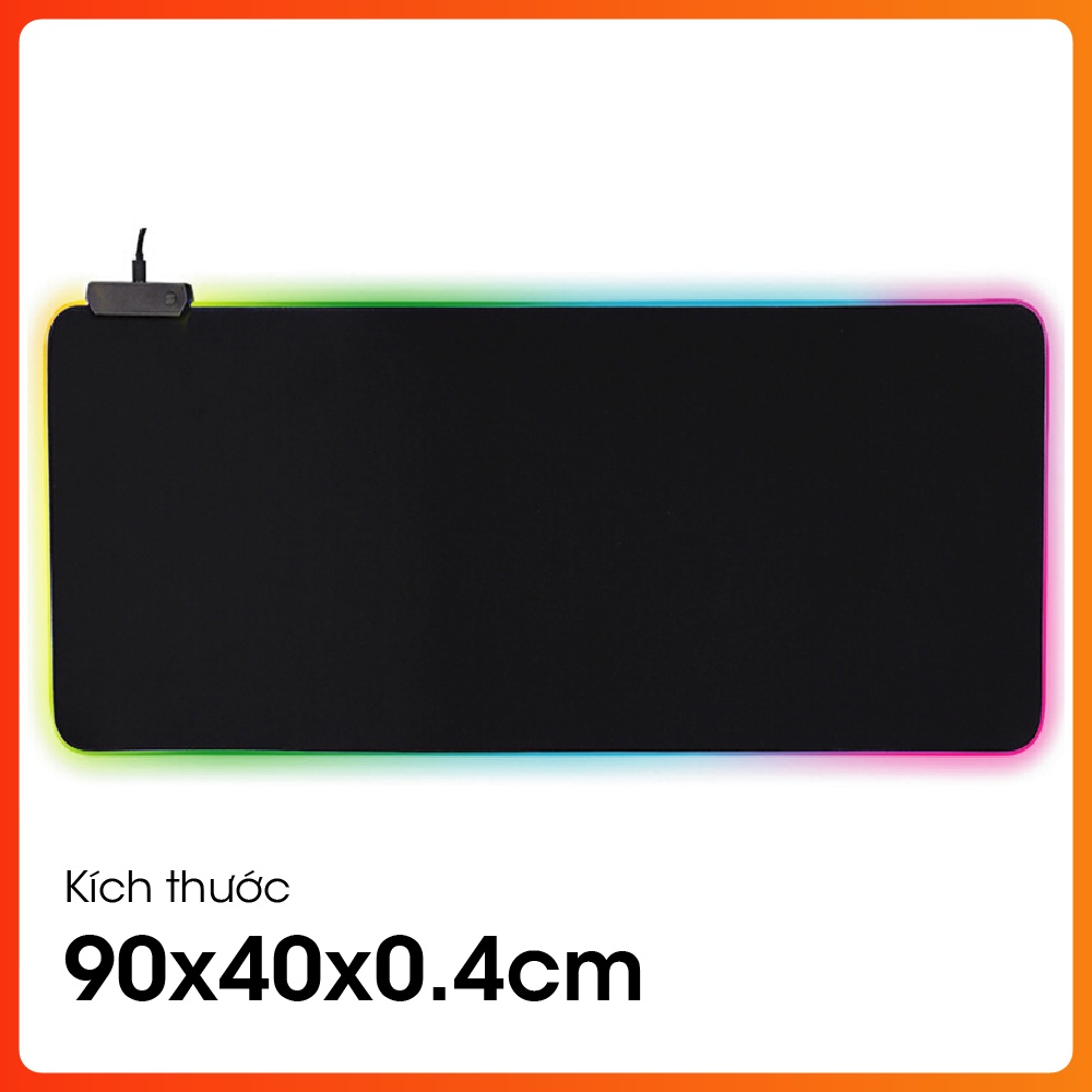 Bàn di chuột Led, tấm lót chuột cỡ lớn RGB phát sáng nhiều màu, có lớp cao su chống trượt siêu bền