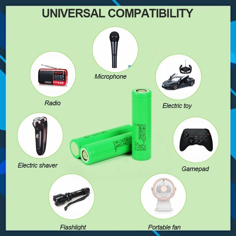 Pin Samsung INR18650 - 25R, dung lượng 2500mAh - xả  20A