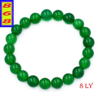 Vòng chuỗi đeo tay Đá Tự Nhiên Xanh Lá 8 ly, 10 ly, 12 ly, 14 ly - Hợp mệnh Hỏa, mệnh Mộc - Phong thủy 868