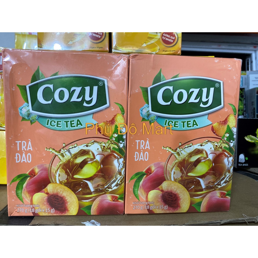 TRÀ COZY ICE TEA HƯƠNG CHANH /HƯƠNG ĐÀO _ Hộp 270G