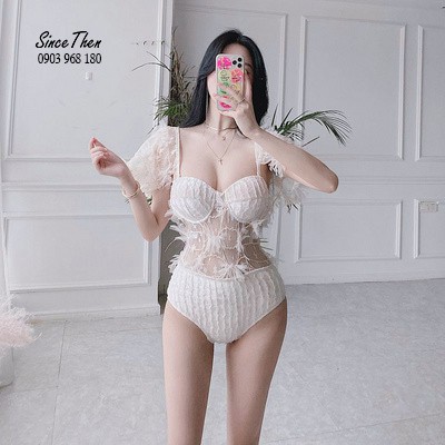 Bikini đẹp đi biển quần cạp cao che bụng phối lưới sexy - Since Then
