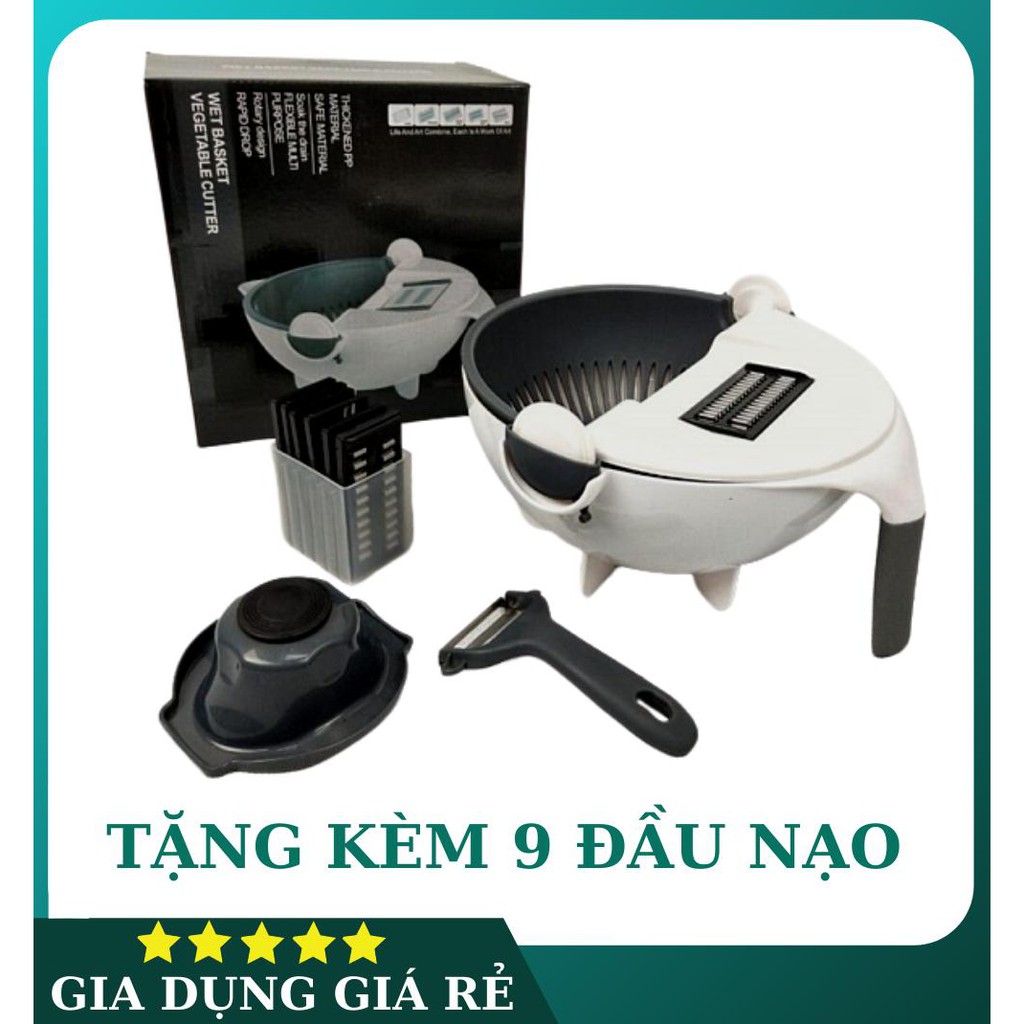 Bộ Rổ Nạo Rau Củ Quả Nhà Bếp 9 Chi Tiết Đa Năng, Dụng Cụ Nạo Rau Củ Quả Đa Năng