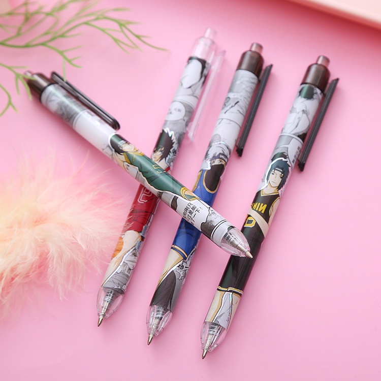 Bút Bi Viết Anime Bút Bấm Hình Naruto - Bút Bi Nước Học Sinh, Sinh Viên Văn Phòng Mực Đen