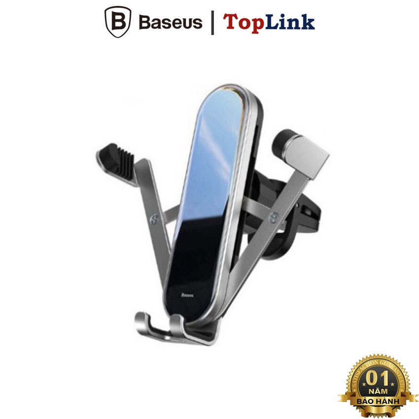 Giá Đỡ Điện Thoại Baseus Penguin Gravity Phone Holder Có Thể Xoay 360 Độ, Có Chân Kẹp Vào Cửa Gió Điều Hòa Dùng Trên Xe