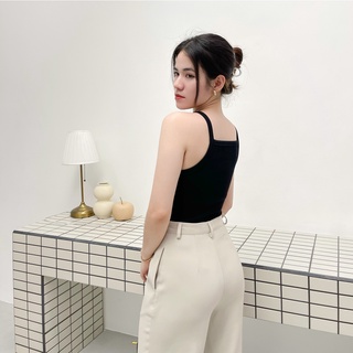 ÁO YẾM THUN GÂN BASIC ZAREEN THU132 ĐEN
