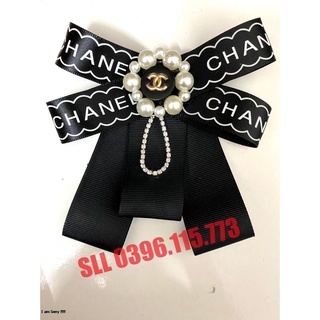 Nơ tag cài🎀 áo đính đá cao cấp đen ( ảnh, video thật)