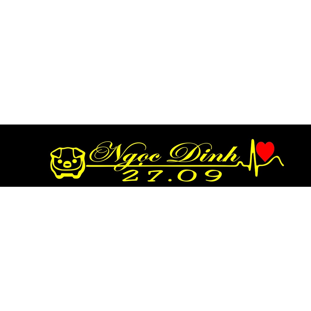 In tên chữ dán xe máy