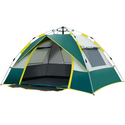 Lều Cắm Trại Dã Ngoại Tự Bung 2 Lớp 4-6 Người Camping Chống Nước Chống Tia Uv Kiểu Vintage Haochi