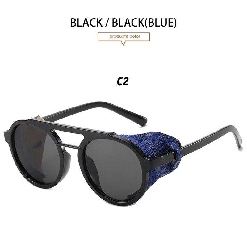 Kính Mát Tròn Chất Lượng Cao Phong Cách Steampunk Cho Nam Và Nữ