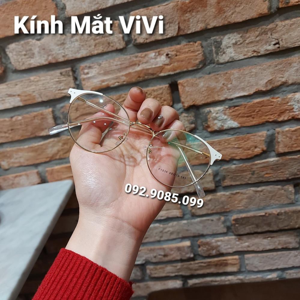 Gọng kính cận kim loại cao cấp dáng tròn - Kính thời trang 0 độ | BigBuy360 - bigbuy360.vn