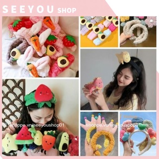 Băng Đô Tai Mèo, Tai Thỏ, Sừng Hươu, Gấu Brown, Dâu Tây, Cà Rốt, trái đào, Nơ Chữ OMG