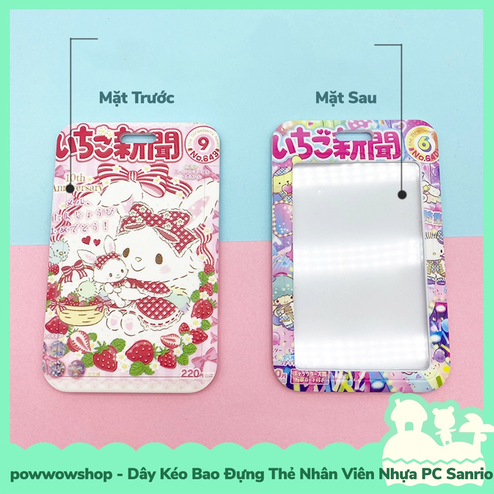 Dây Kéo Bao Đựng Thẻ Nhân Viên Nhựa PC Mẫu Nhân Vật Hoạt Hình Sanrio Family Festival Days