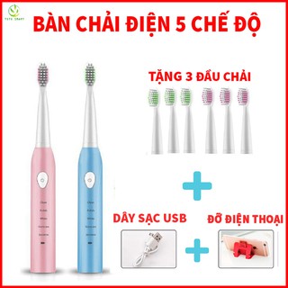 Bàn chải điện tự động đánh răng bằng điện 5 chế độ sóng âm tần số cao