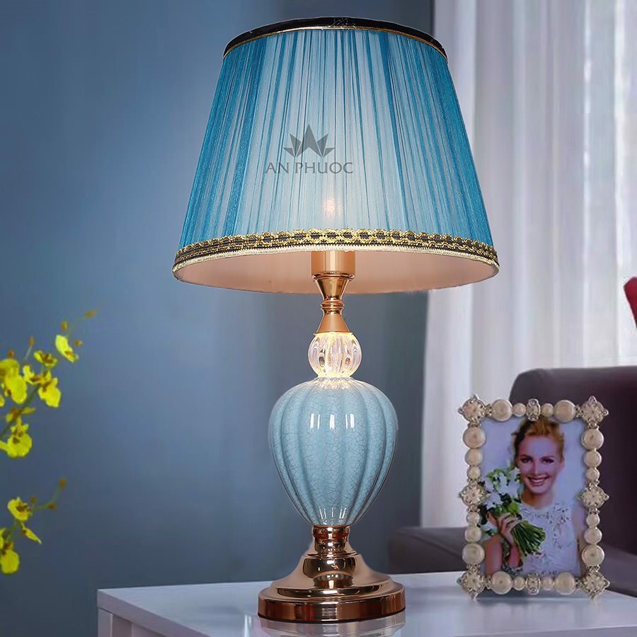 Bộ sưu tập đèn bàn gốm sứ phong cách châu Âu - trang trí biệt thự sang trọng - đèn ngủ kết hợp đèn bàn đầu giường
