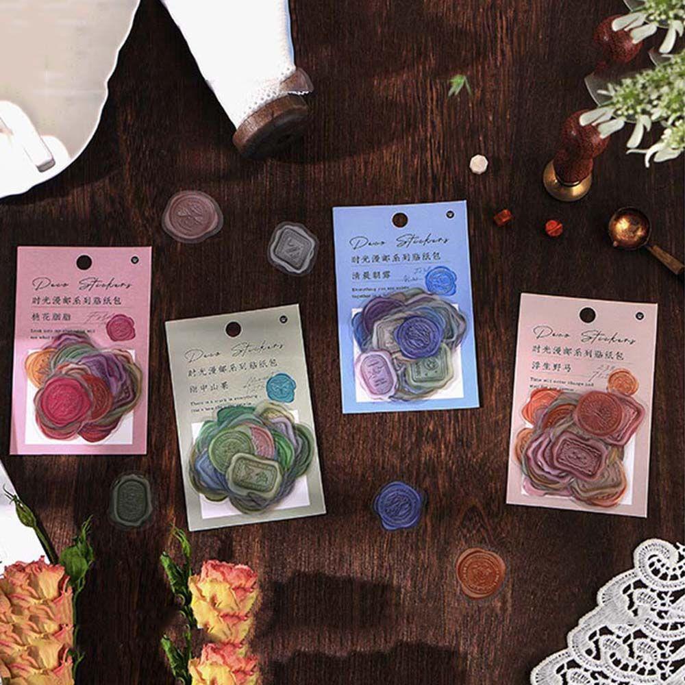 Nhãn Dán Trang Trí Album Mỹ Phẩm / Mỹ Phẩm / Điện Thoại Họa Tiết Ngọn Lửa Kiểu Vintage DIY