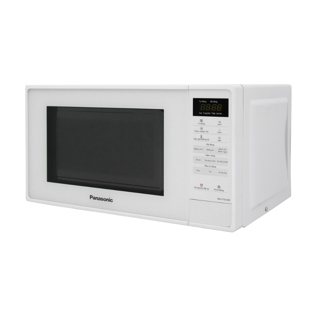 [CHÍNH HÃNG] LÒ VI SÓNG KHÔNG NƯỚNG PANASONIC PALM-NN-ST25JWYUE 20L 800W - 9 THỰC ĐƠN TỰ ĐỘNG (Màu trắng)