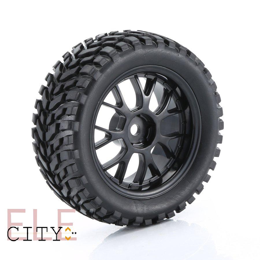 RC Set 4 Bánh Xe Chống Trượt Chuyên Dụng Cho Xe Tải Điều Khiển Từ Xa Tỉ Lệ 1 / 10