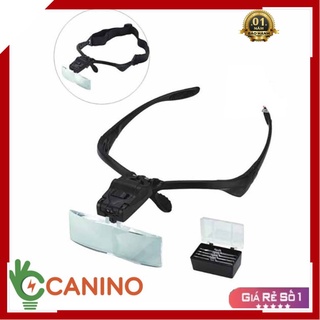 Kính lúp đeo đầu có đèn v2 tích hợp kính lúp đeo trán hỗ trợ phóng đại sản phẩm mẫu
