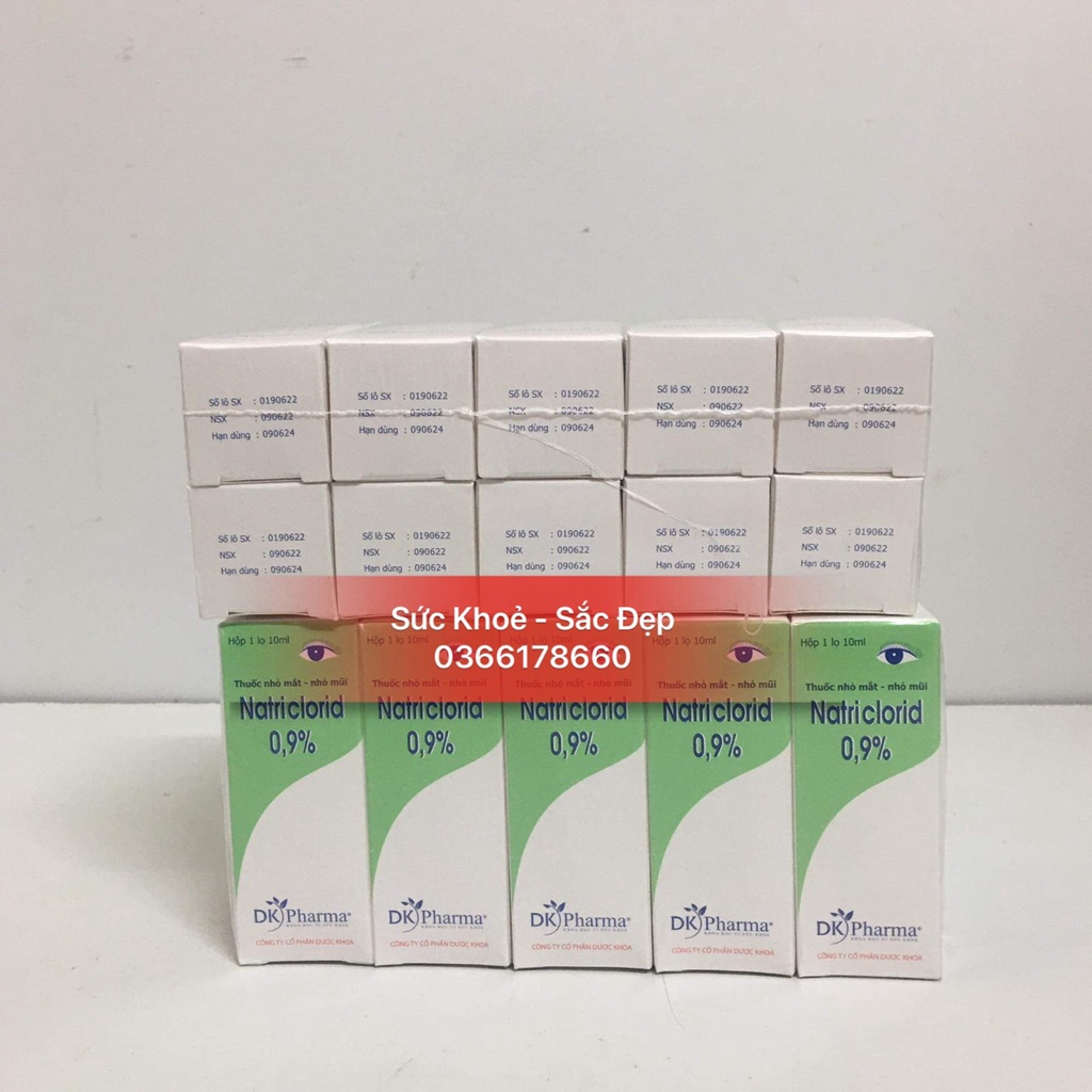10 lọ Nước muối sinh lý  NATRICLORID - Dược Hà Nội