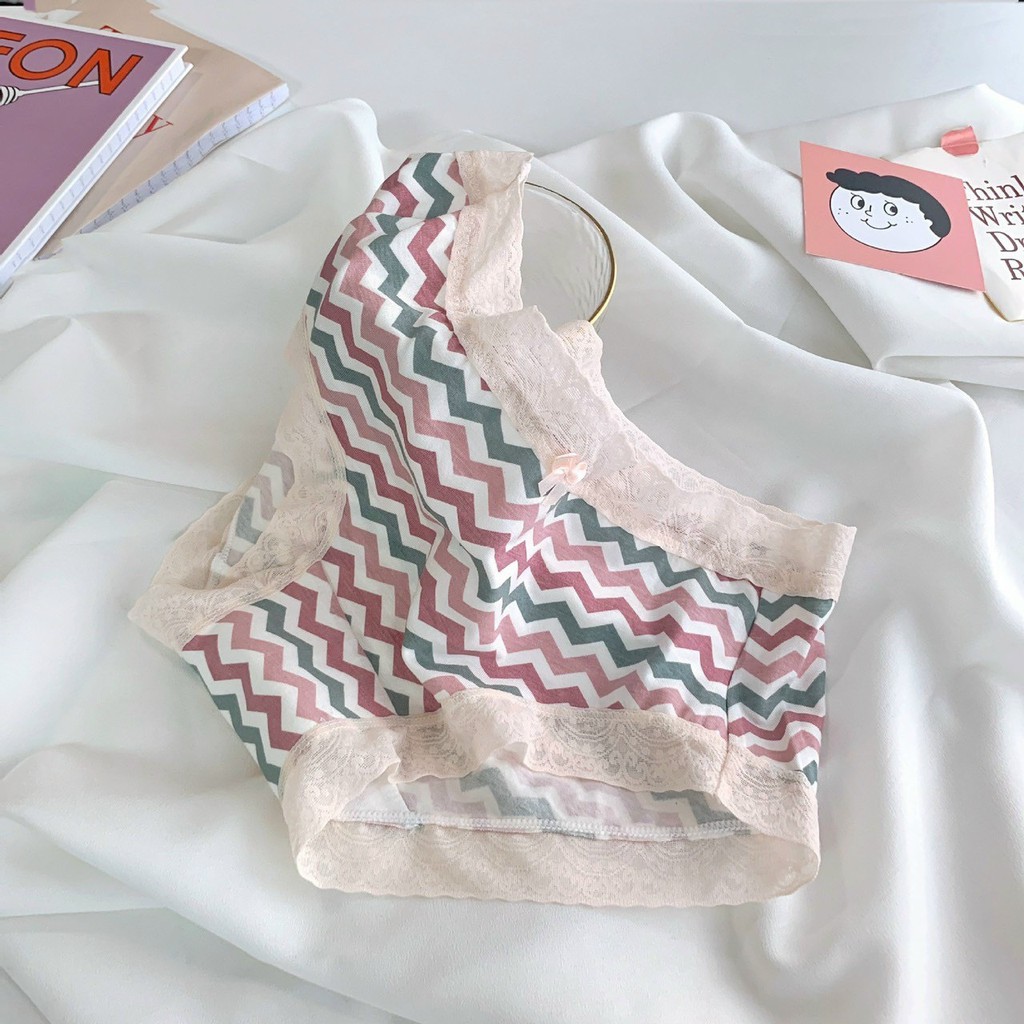 Quần Lót Nữ Cotton Xuất Nhật Cao Cấp Kháng Khuẩn Chống Viêm Mềm Mịn Thoáng Khí Co Giãn Tốt Phối Ren Dễ Thương